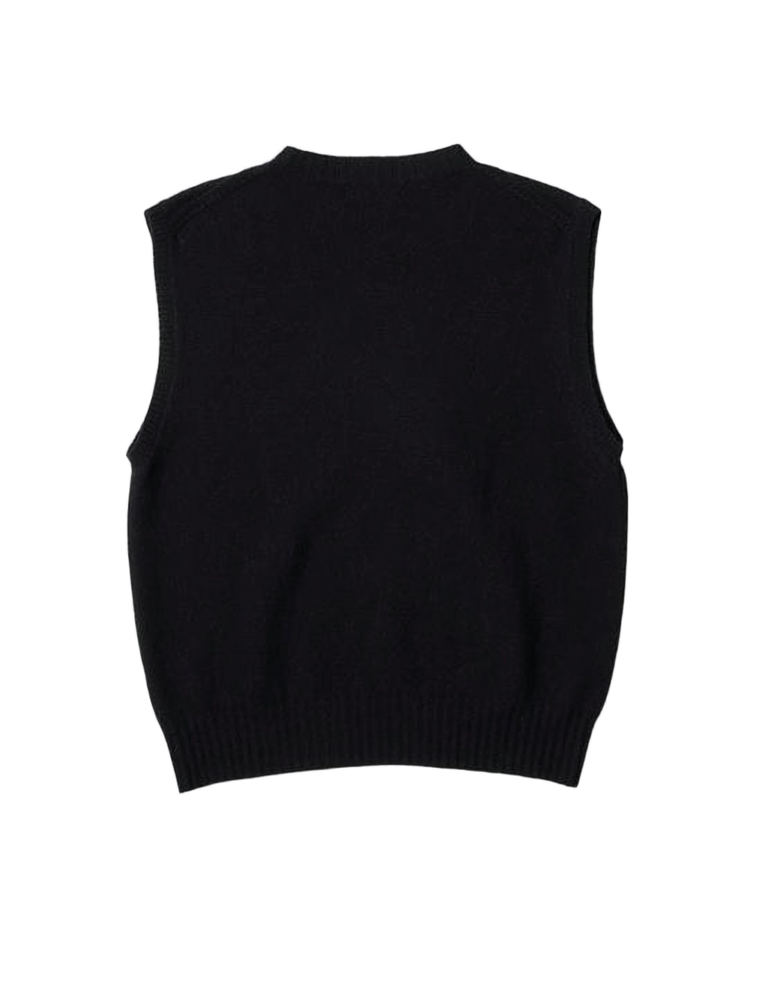 Sleek Sleeveless Knit Vest with Ribbed Hem