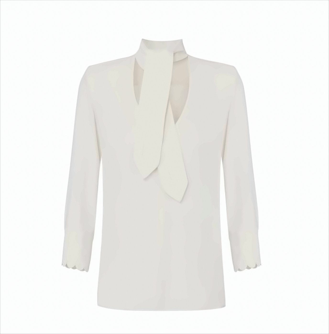 Georgette Shirt With Embroidered Sash