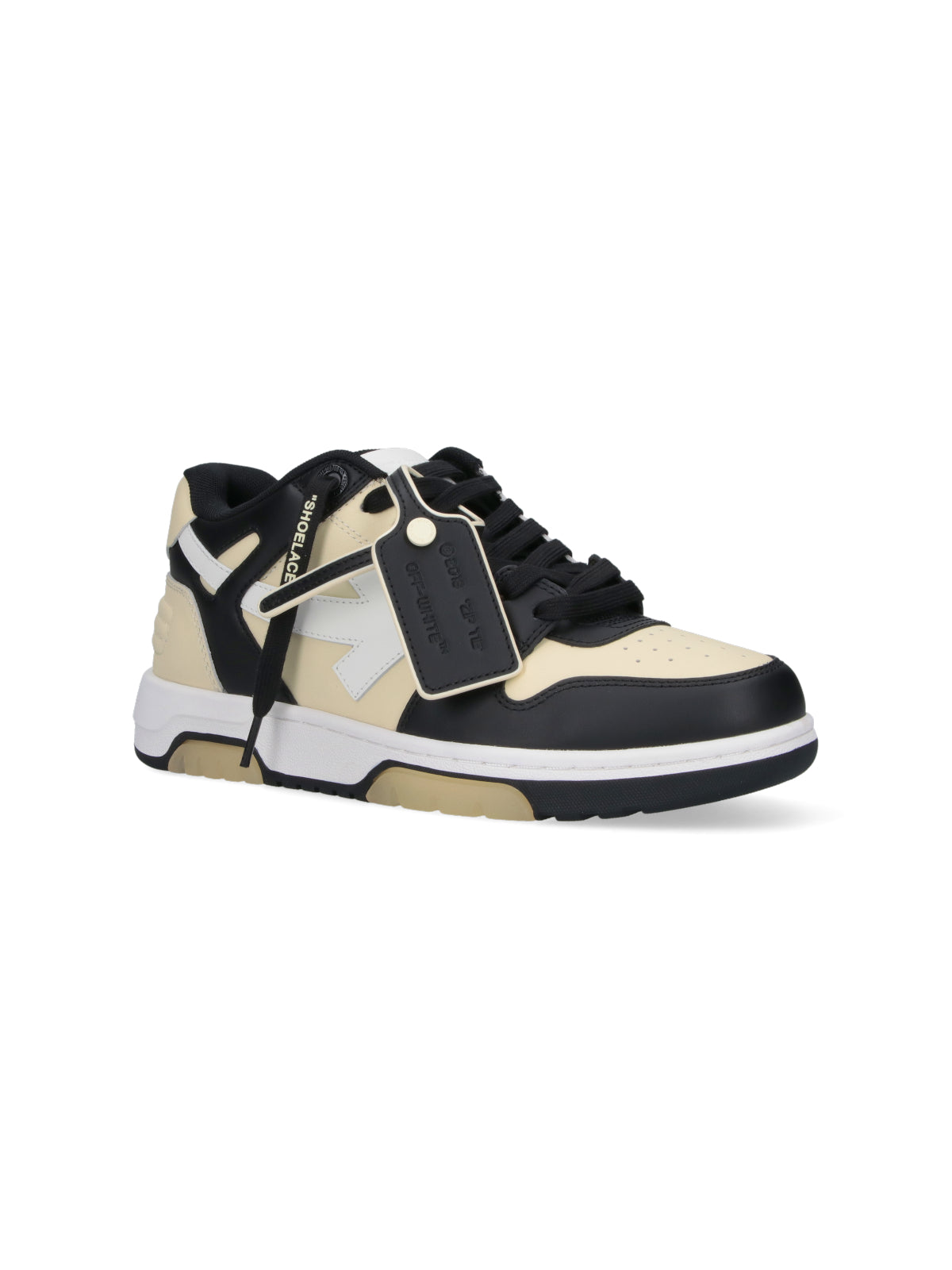 Glow-In-The-Dark Leather Sneakers With Iconic Logo Details