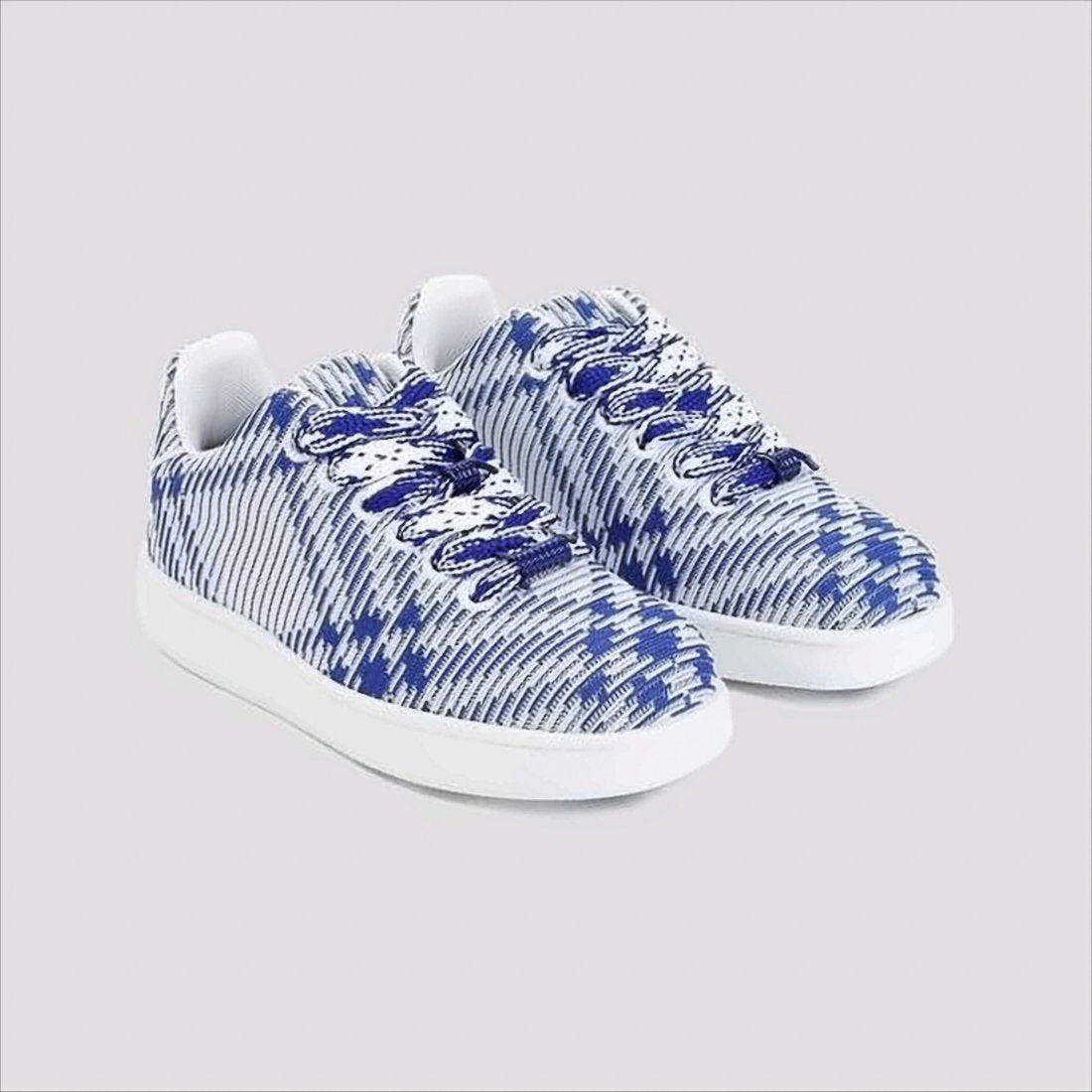 Textured Nylon Sneaker with Blue