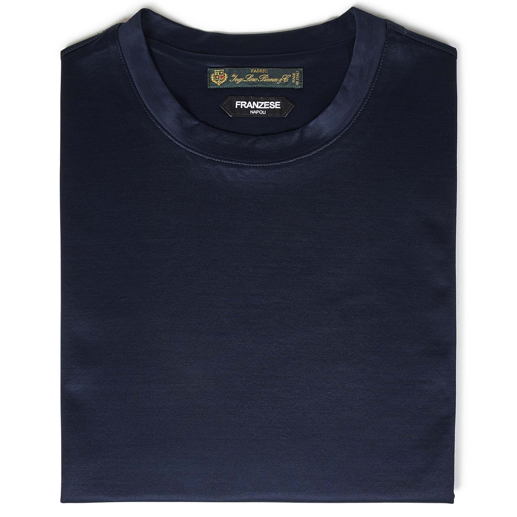 Classic Navy Blue Cotton T-Shirt With Design