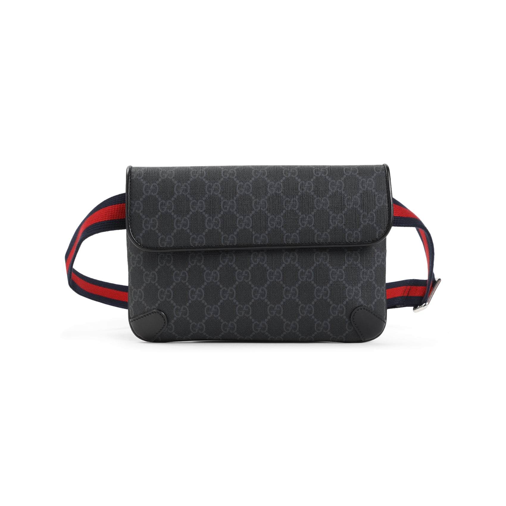 Gucci Gg Supreme Belt Bag With Leather Accents