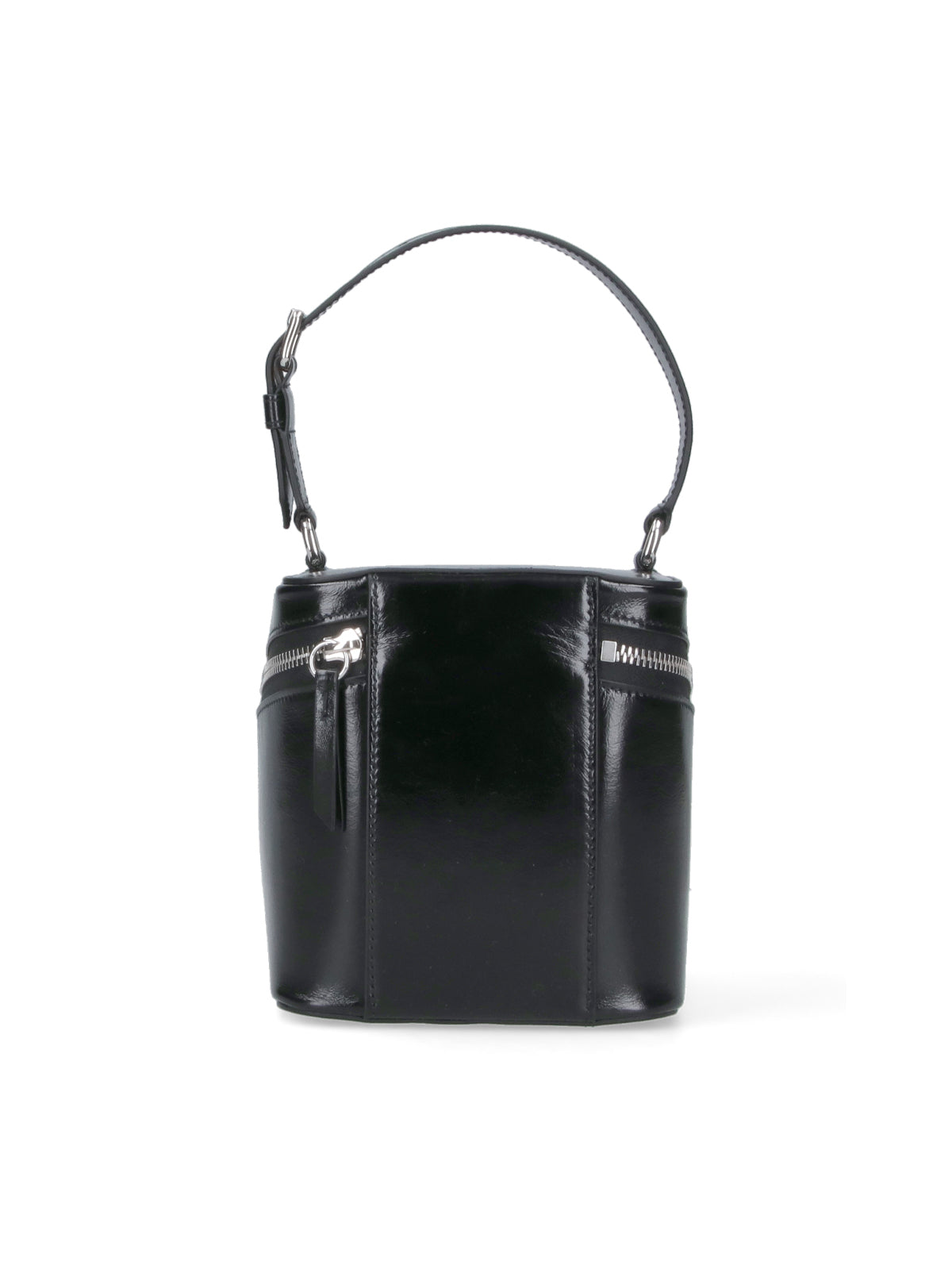 Structured Black Minimalist Bag With Smooth Finish