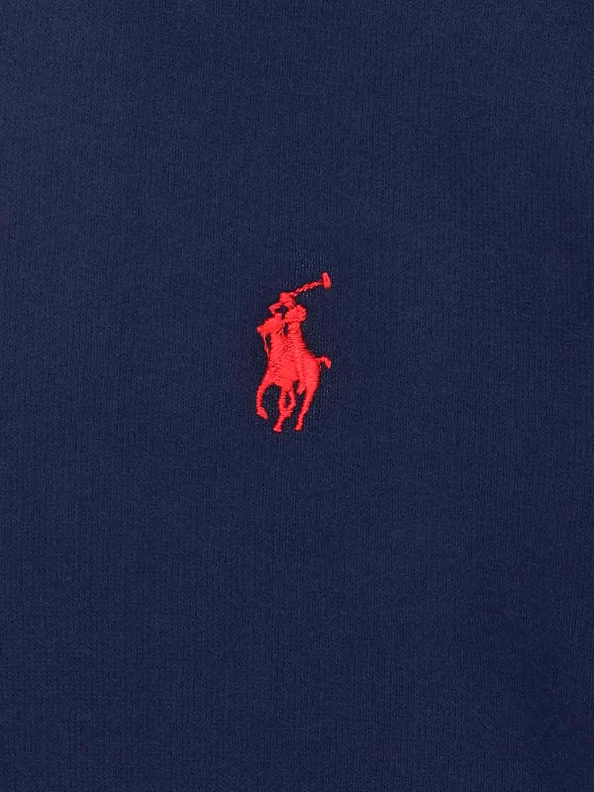 Hoodie, In Blue Cotton Blend, Navy Tone