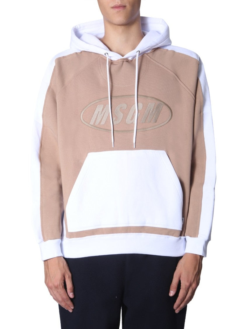 Two-Tone Oversized Hooded Sweatshirt