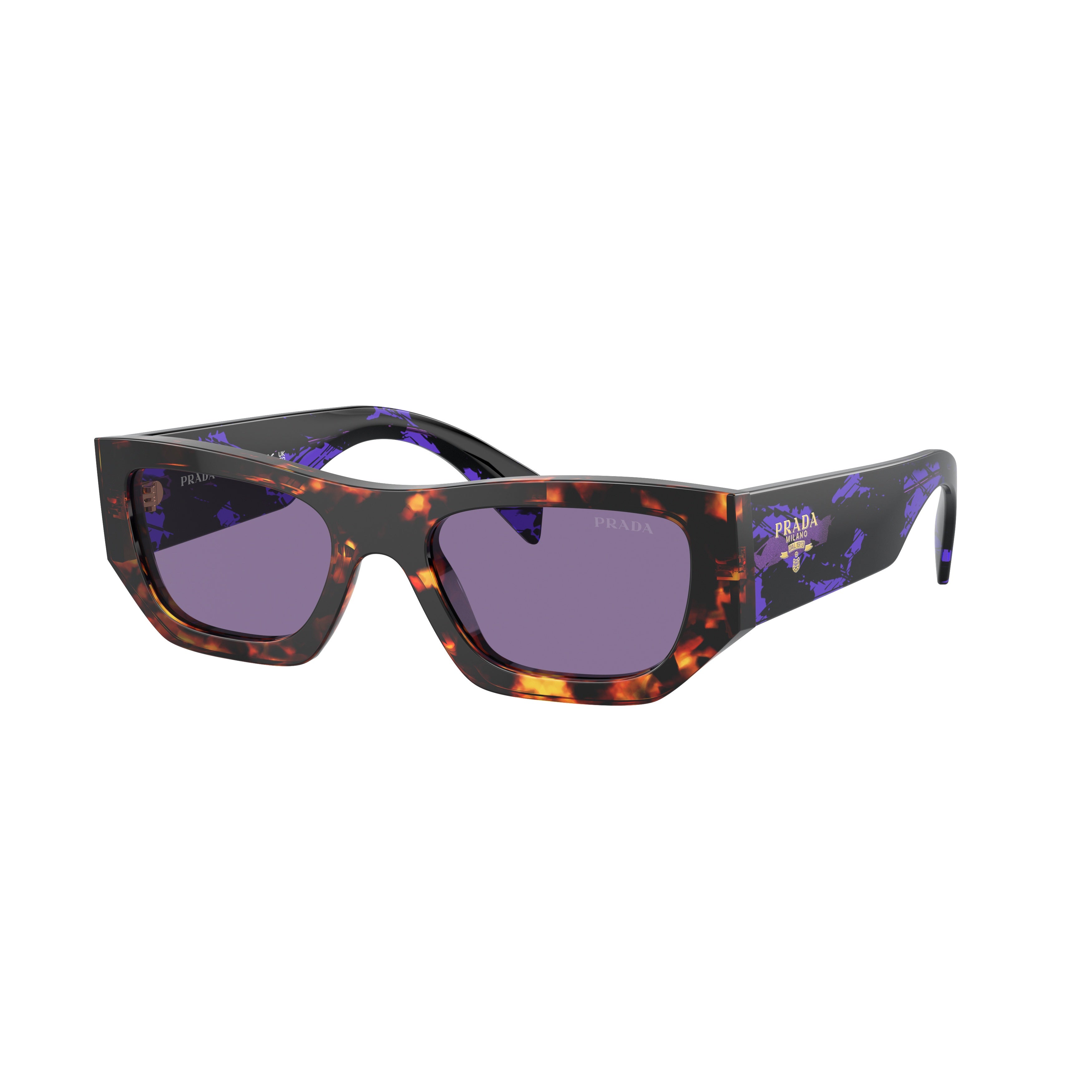 0pr A01s Rectangular Tortoiseshell-Patterned Acetate Sunglasses