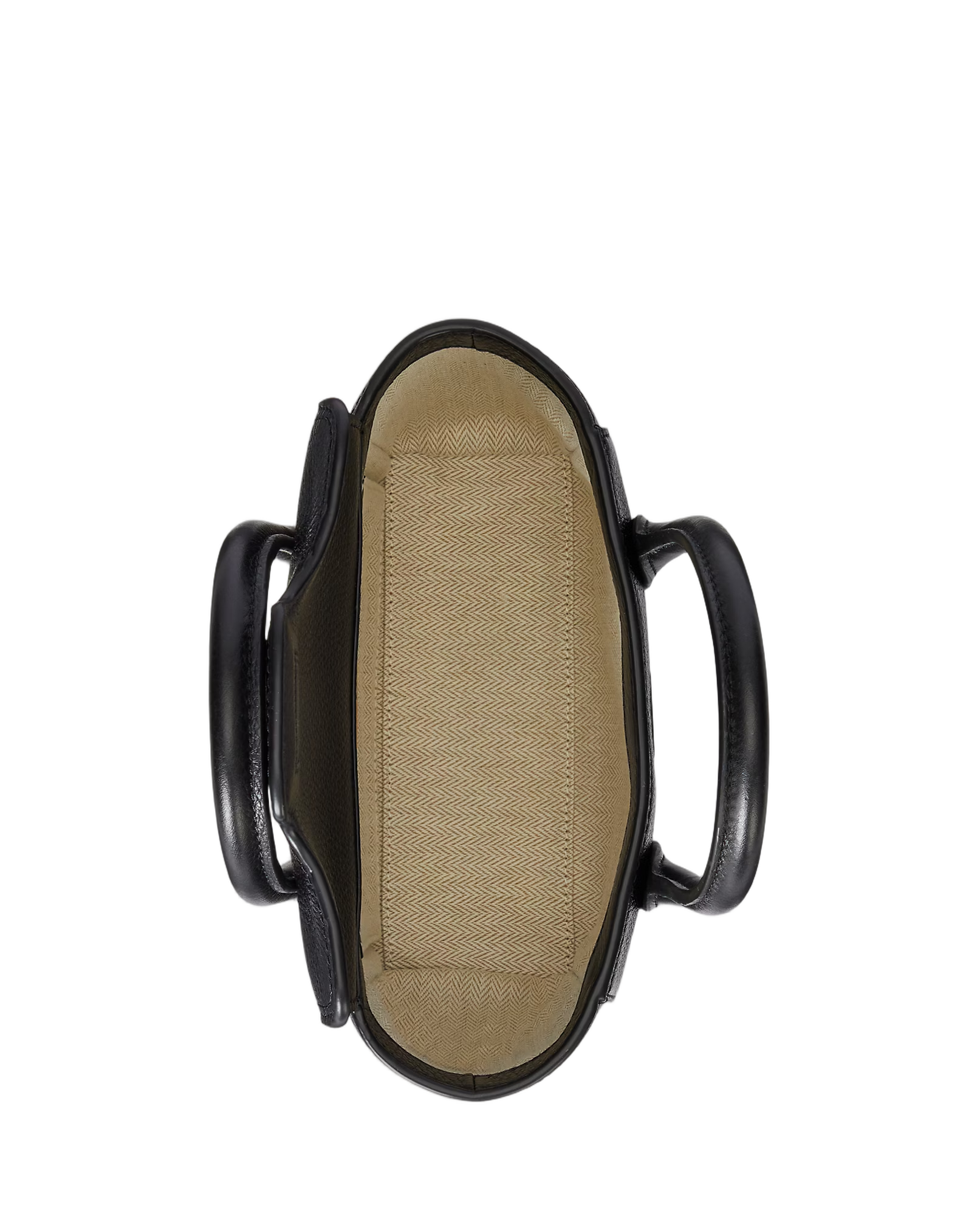 Compact Textured Leather Satchel