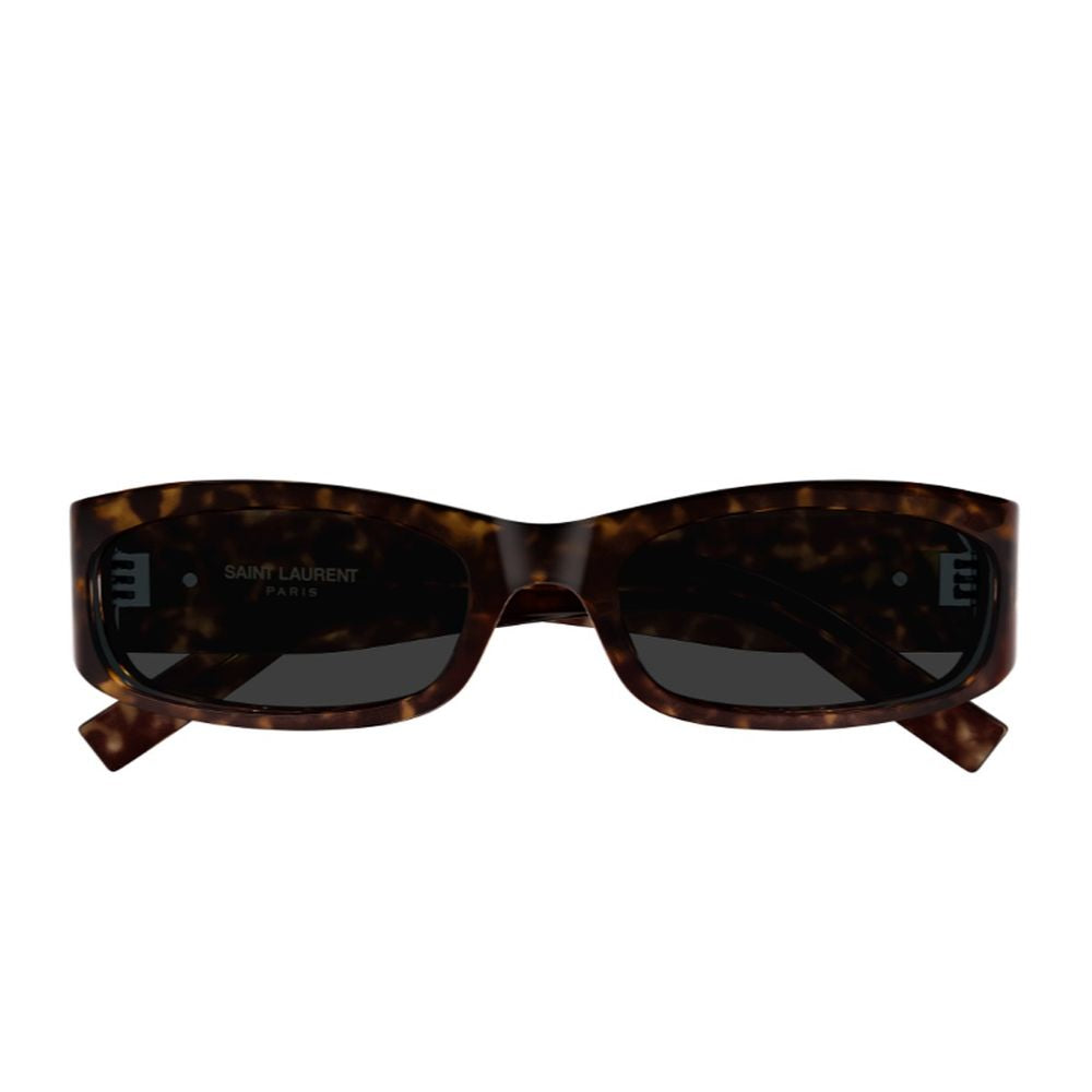 Sl M152 Linea Monogram Rectangular Dark Havana Sunglasses