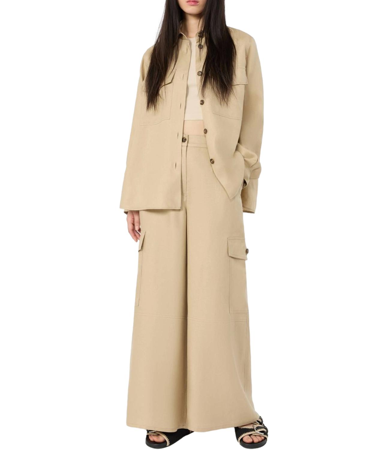 High-Waisted Wide-Leg Pants with Utility Pockets