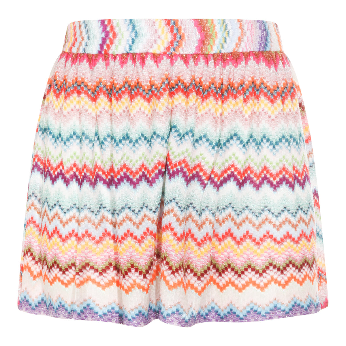 Zigzag Patterned Shorts with Relaxed Fit