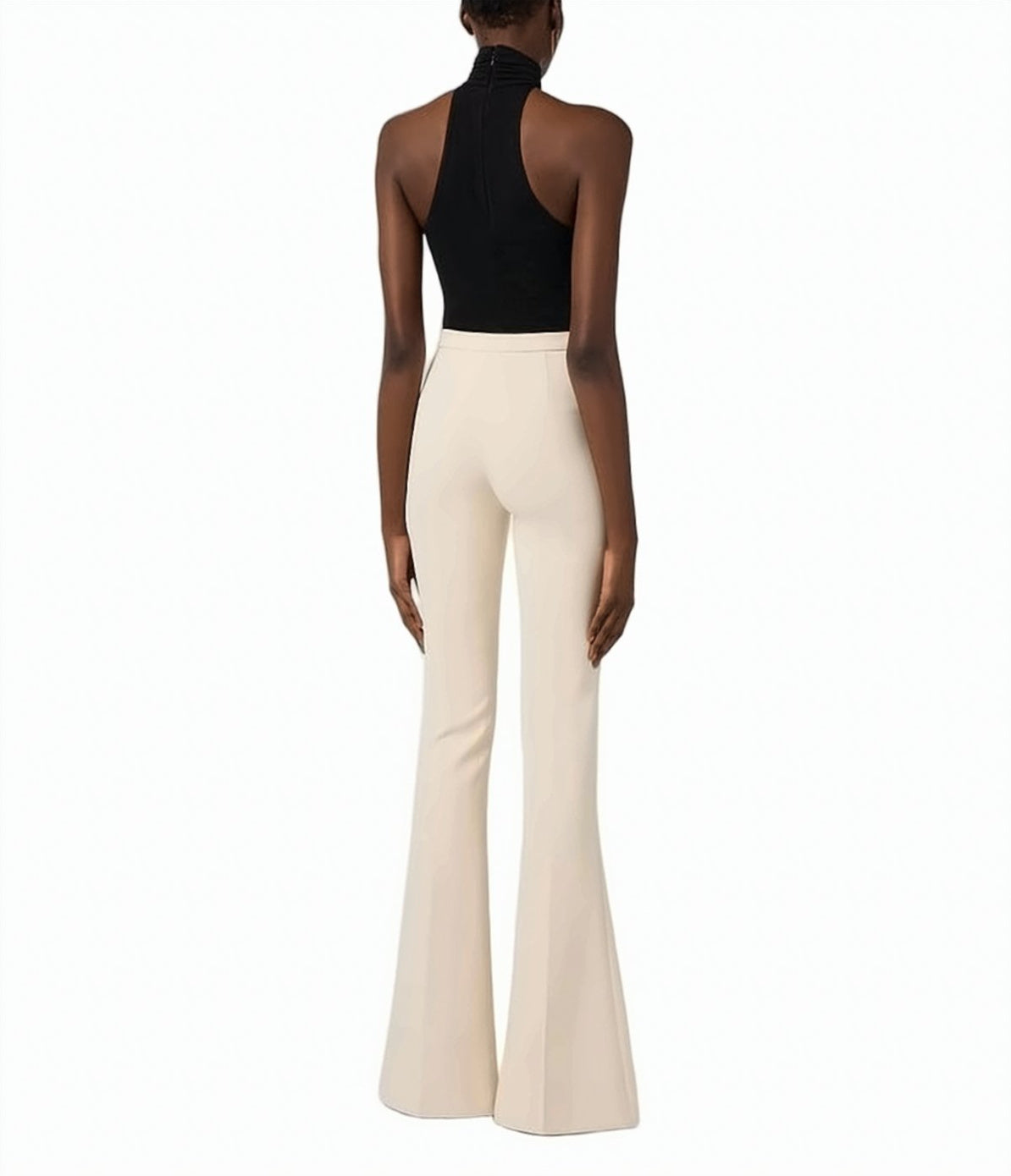 Lightweight Crepe Cut Outs Slit Trousers