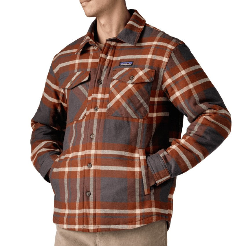 Lightweight Insulated Flannel Shirt Jacket in Muted Plaid