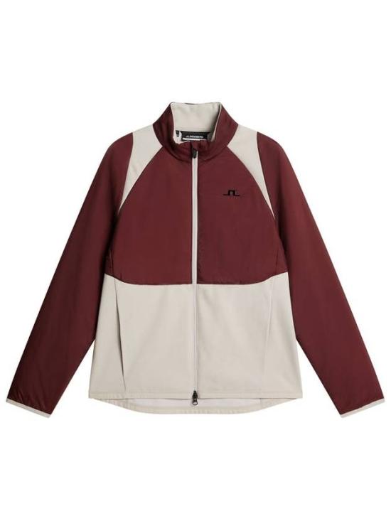 Two-Tone Casual Jacket With Stand Collar And Logo Accent