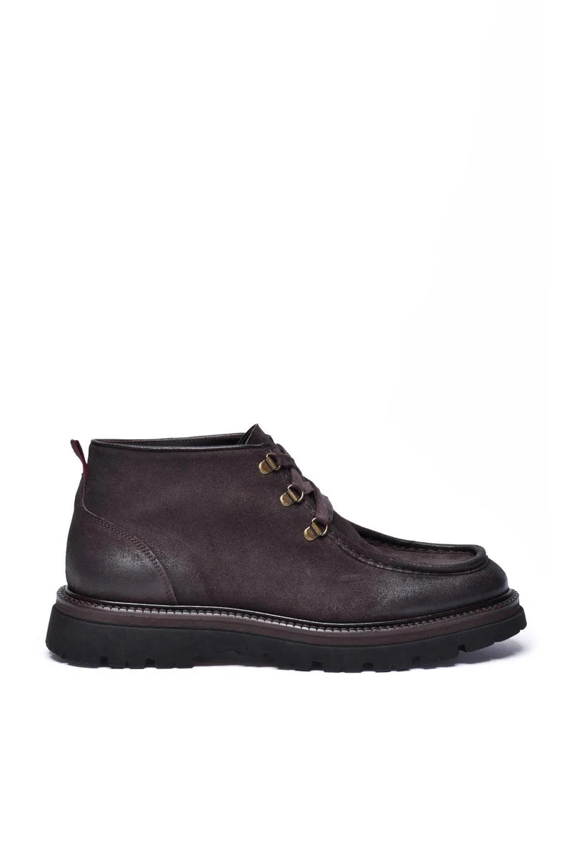 Suede Ankle Boot Brown - Brown