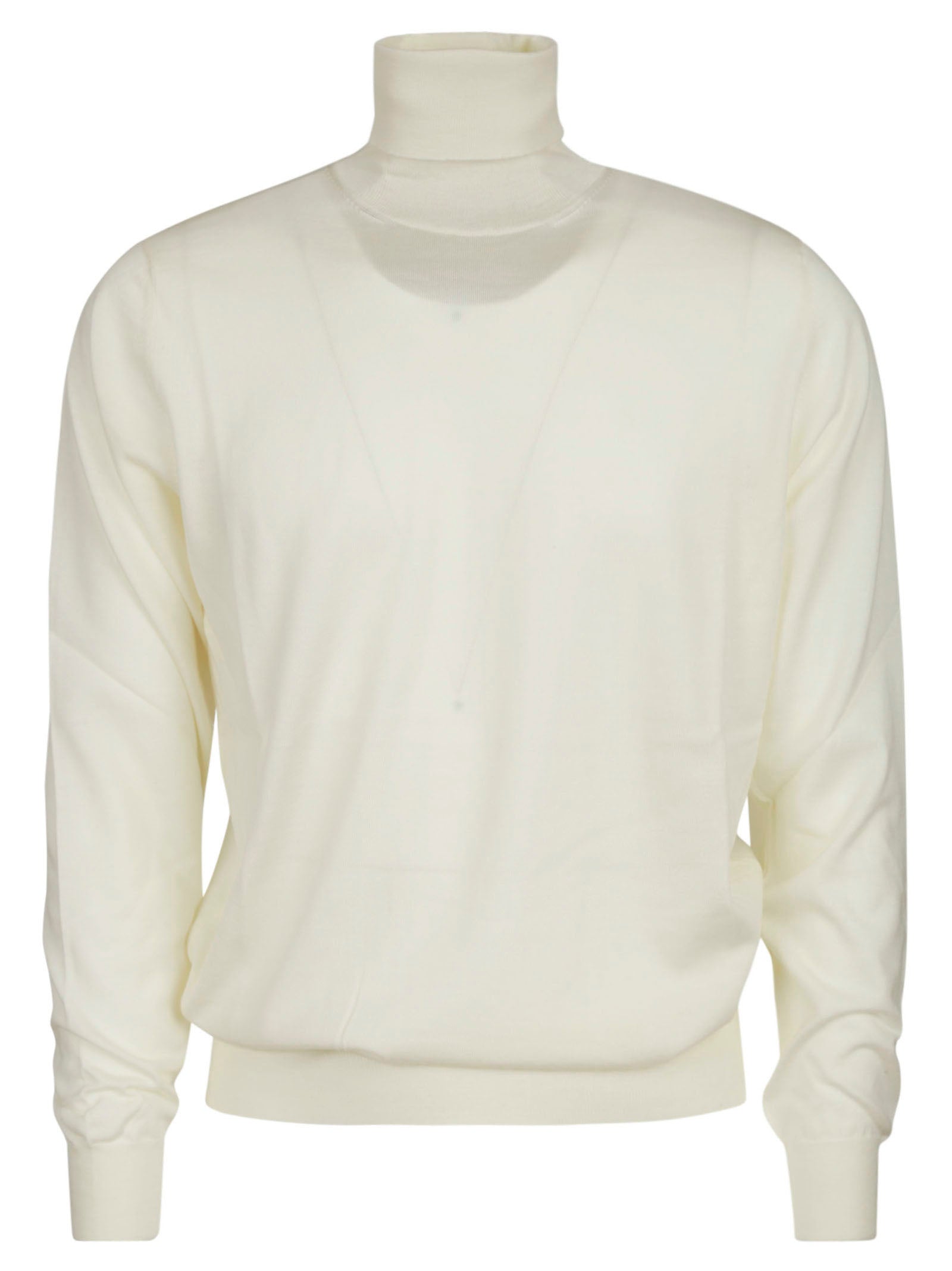 Soft-Textured Merino Wool Turtleneck Sweater
