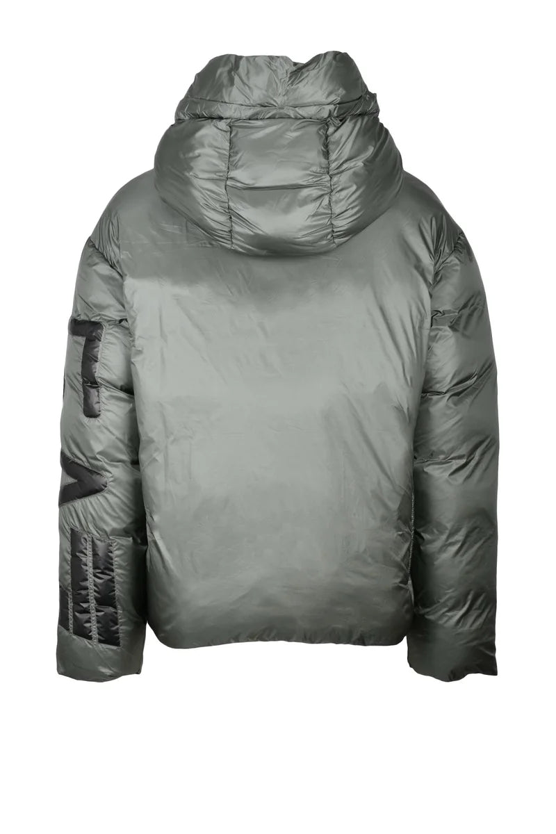 Down Jacket with Zip - Green