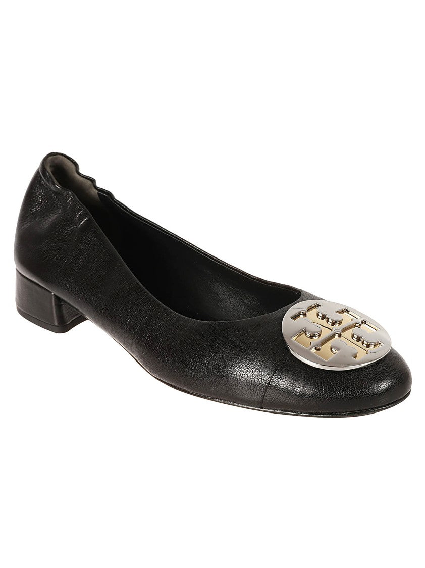 Caprine Leather Flat Shoes With Logo Embellishment