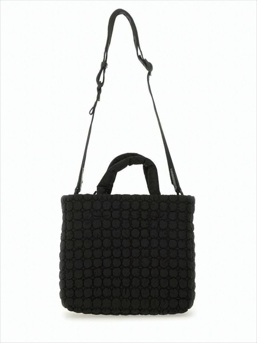 Textured Black Tote Bag