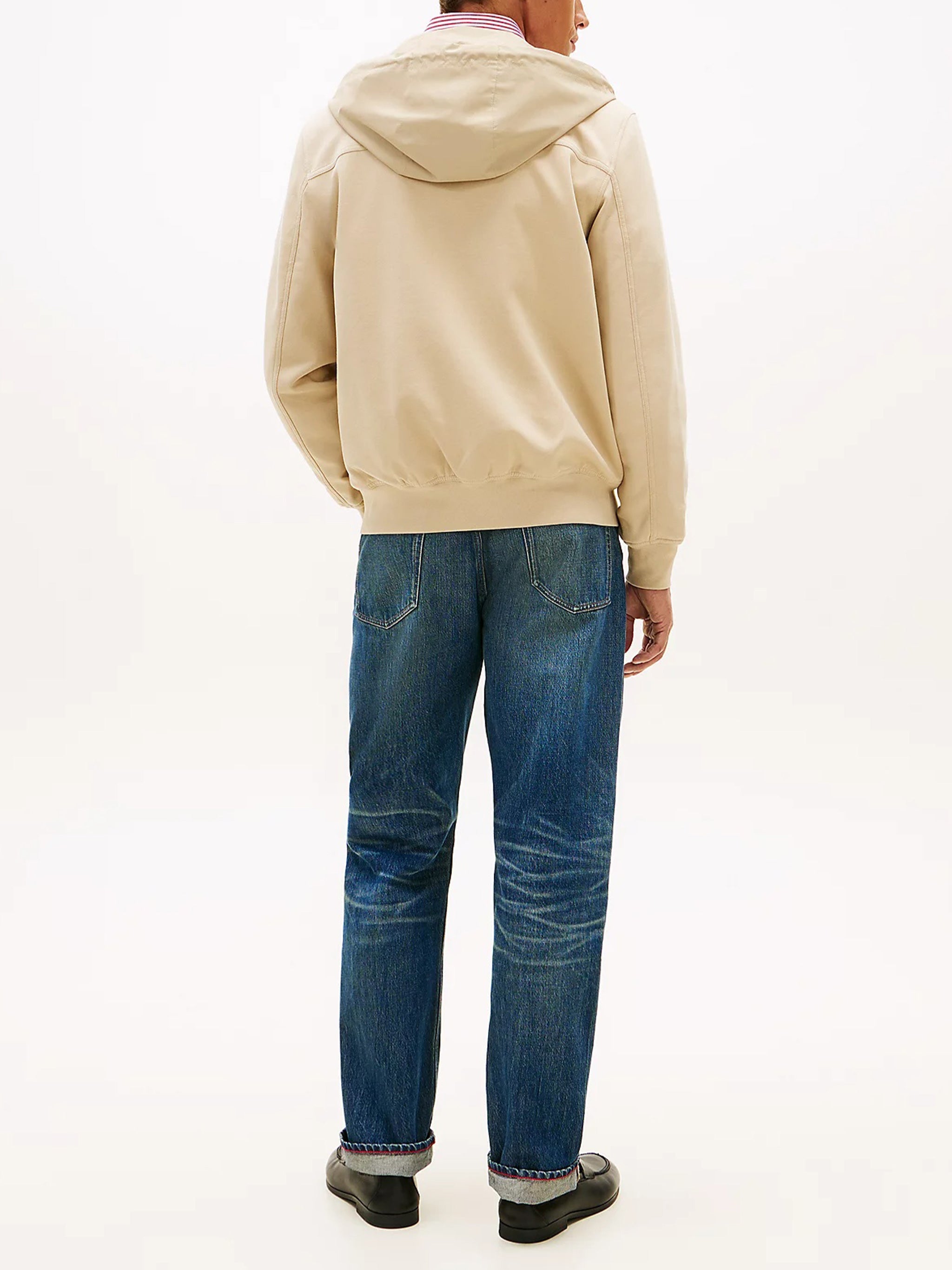 Beige Reversible Hdd Zip Cotton Hoodie