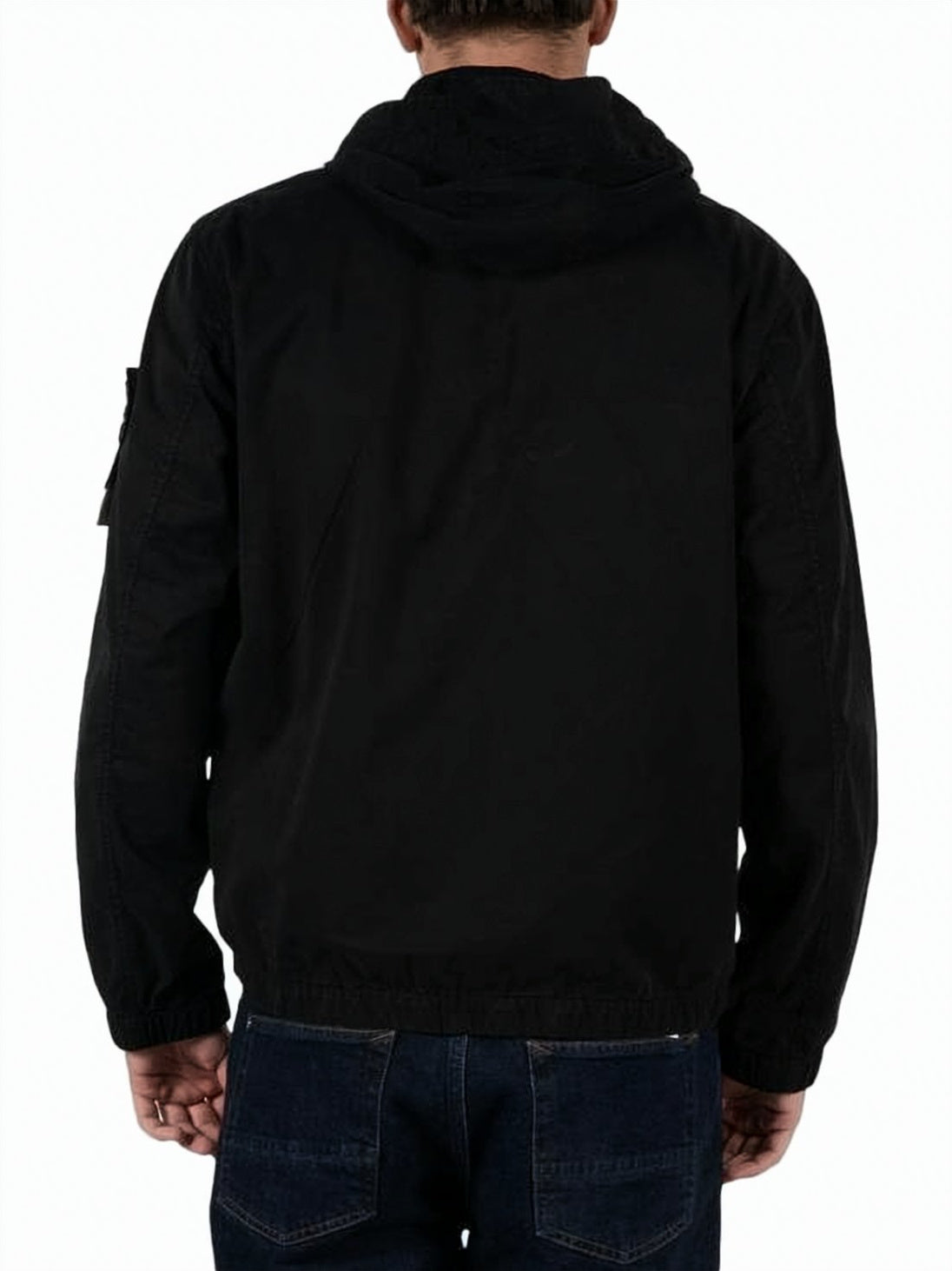 Hooded Black Zip-Up Jacket