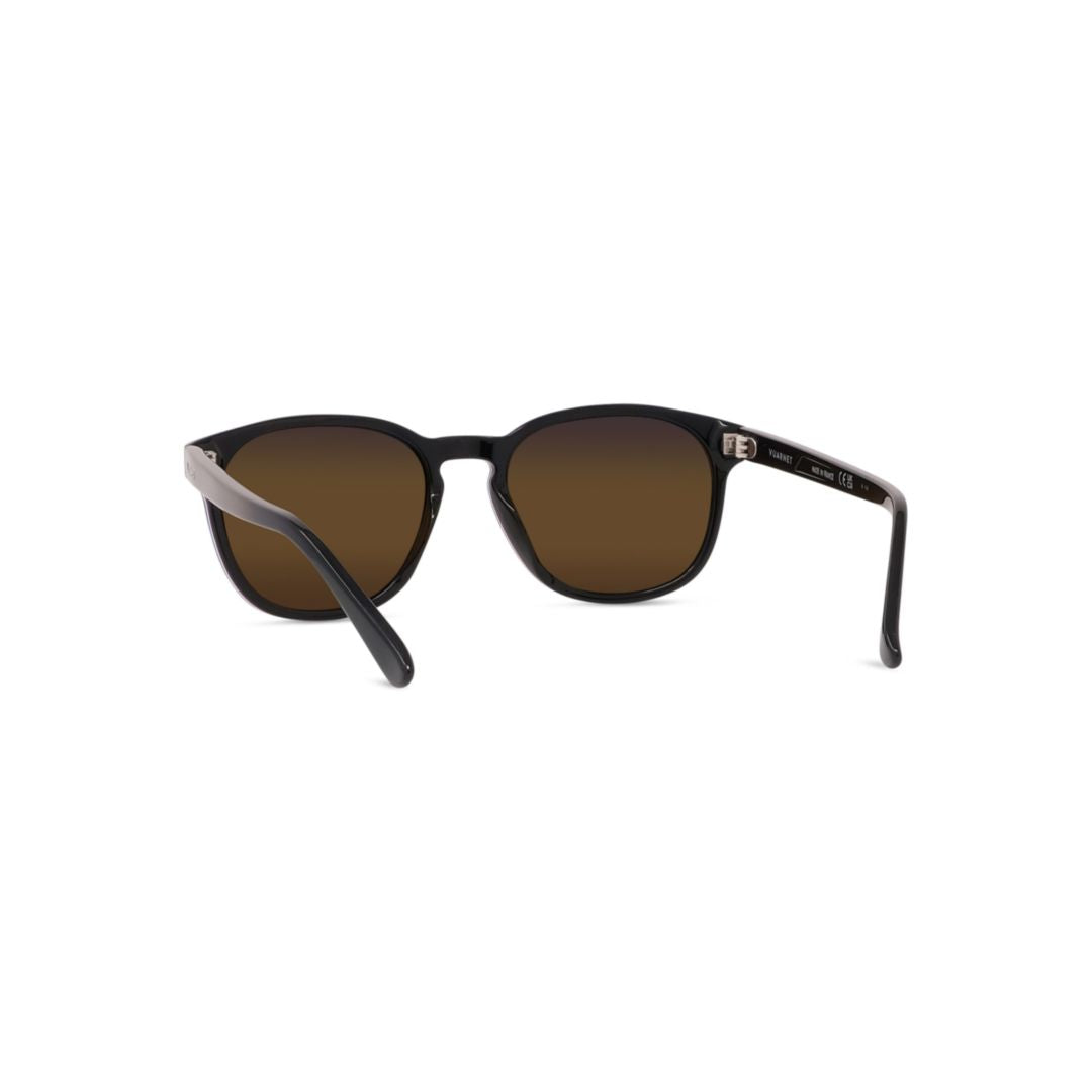 Vu40011i Rounded Frame Acetate Sunglasses with Brown-Tinted Lenses