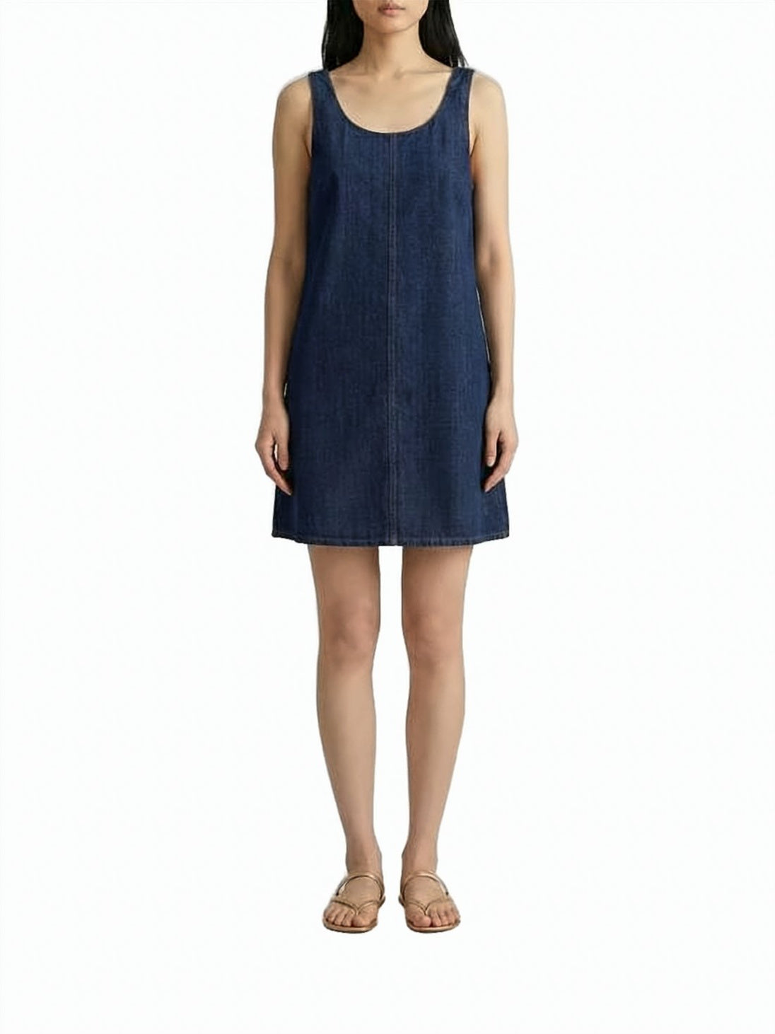 Sleeveless Dark Denim Mini Dress