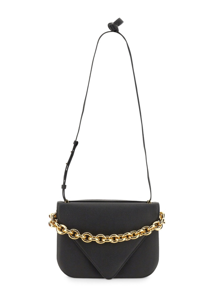 Structured Leather Shoulder Bag with Adjustable Strap