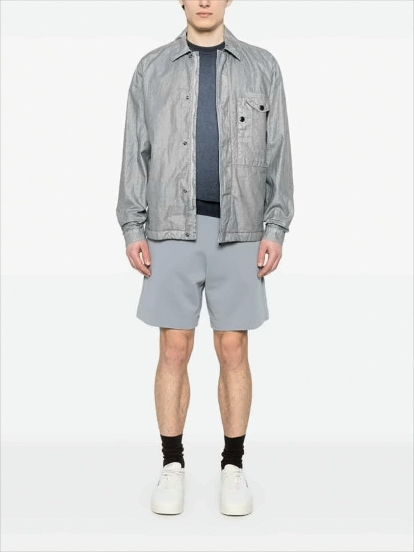 Lightweight Linen Jacket with Classic Collar