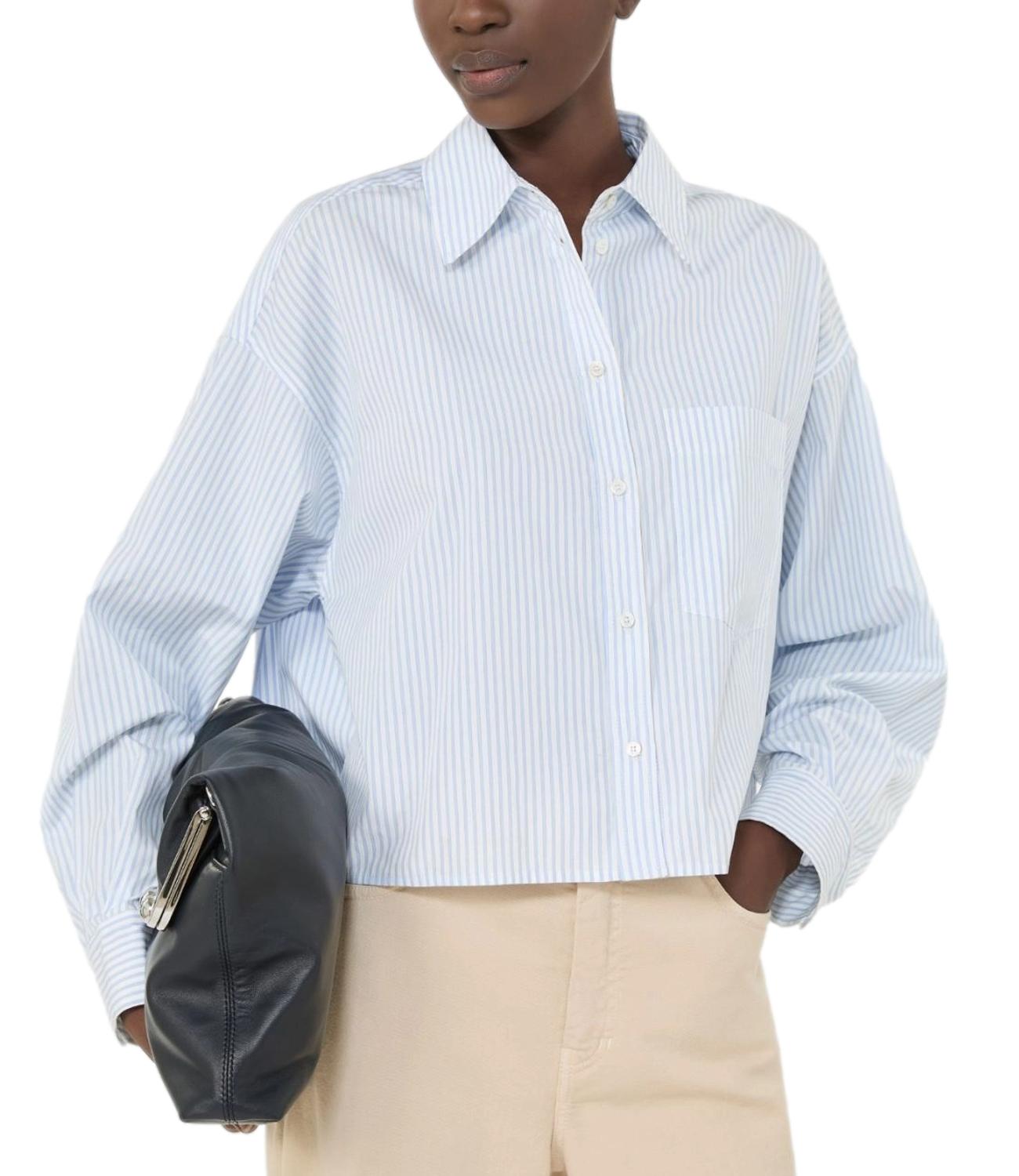 Light Blue Striped Linen Shirt