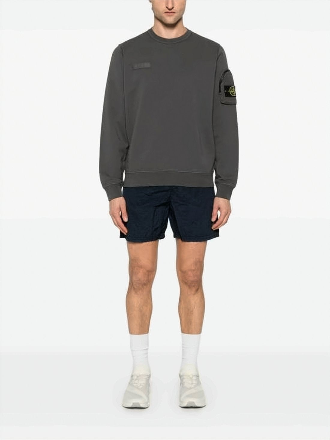 Mid-Thigh Black Stone Island Shorts