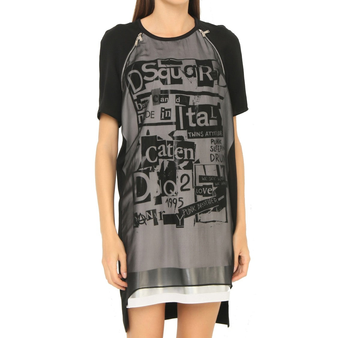 Silk Printed Mini Dress