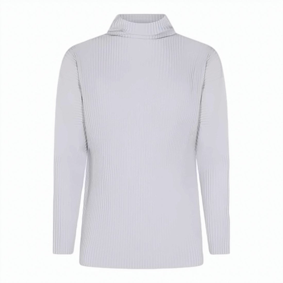 Finely Pleated Turtleneck Sweater