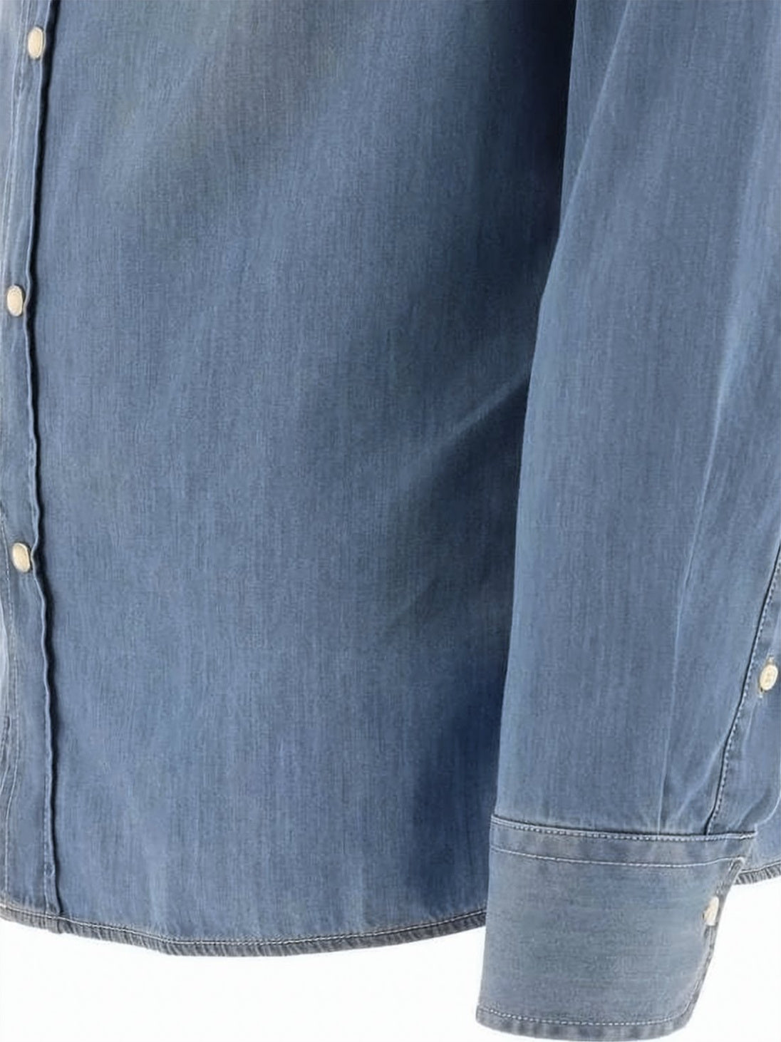 Ultralight Denim Long-Sleeve Shirt with Classic Collar