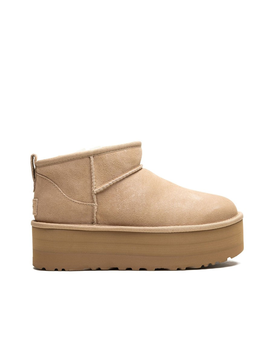 Classic Ultra Mini Platform Boots Sand