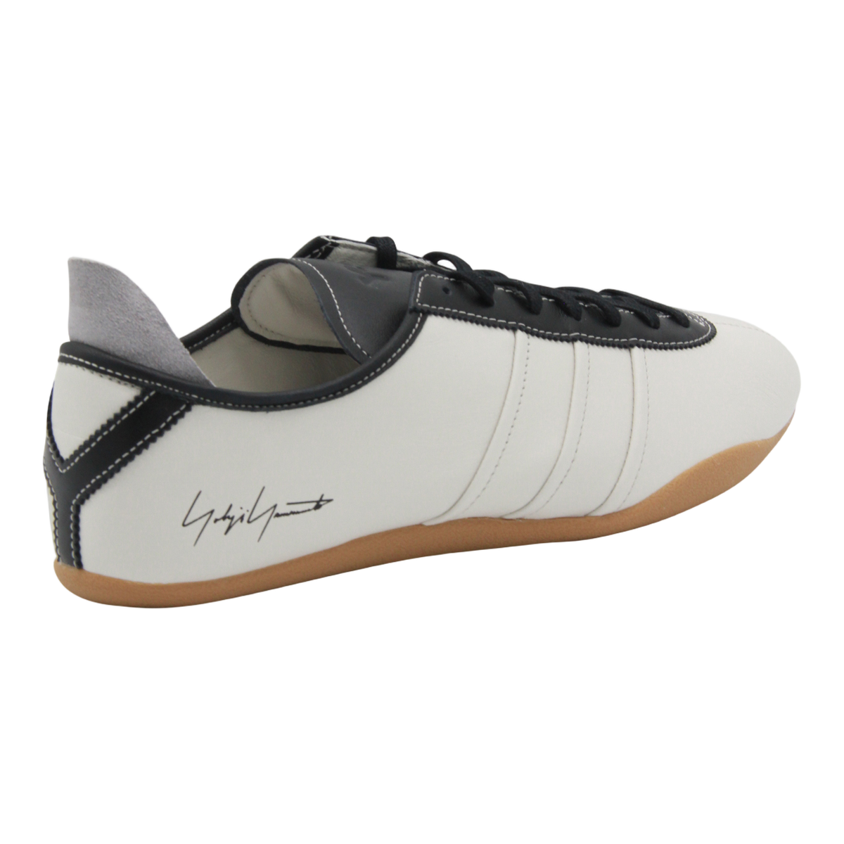 Low-Profile White Sneakers with Black Detailing
