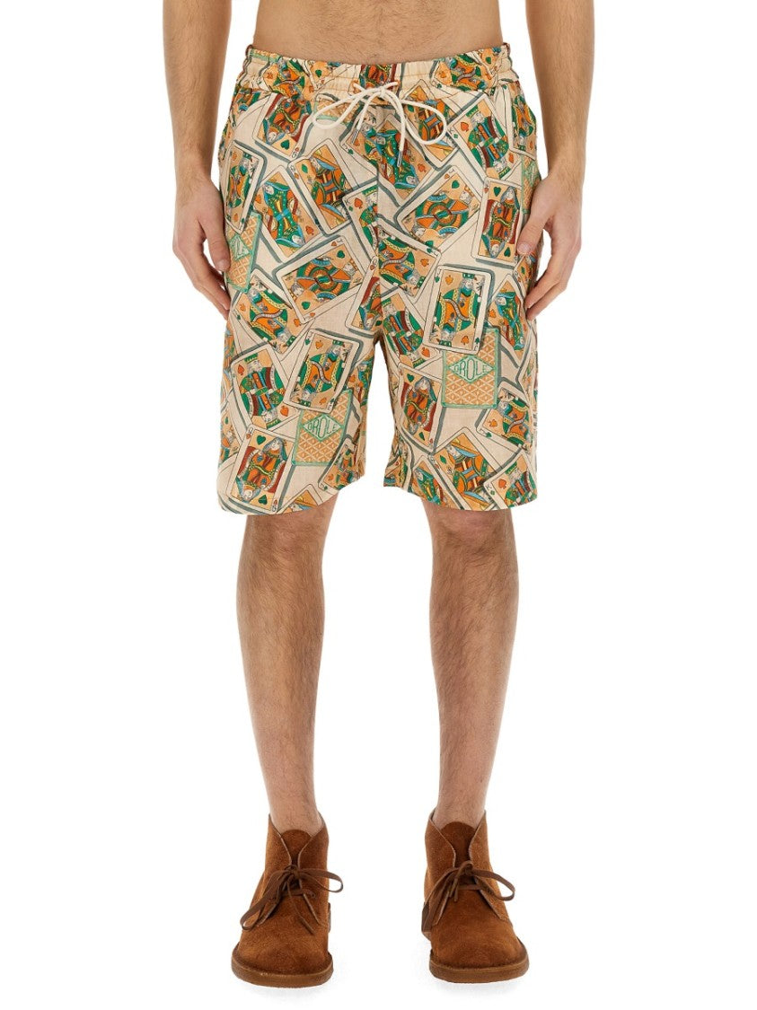 Bermuda Shorts With Geometric Print