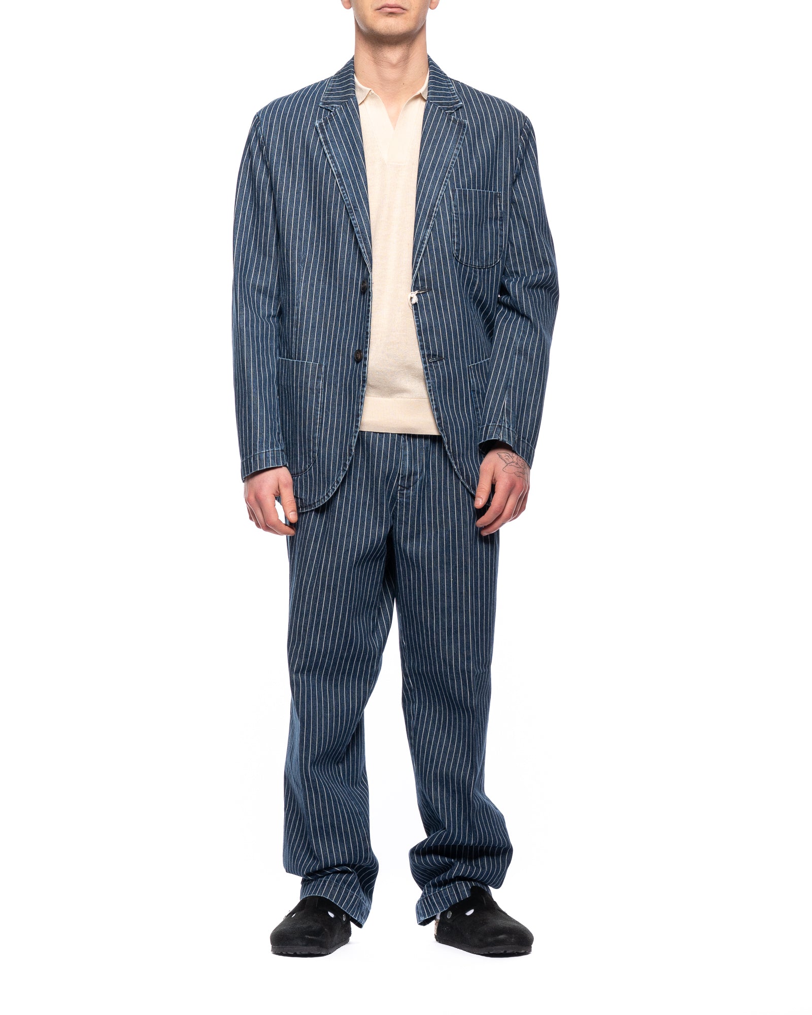 Cotton Blazer With V-Neck