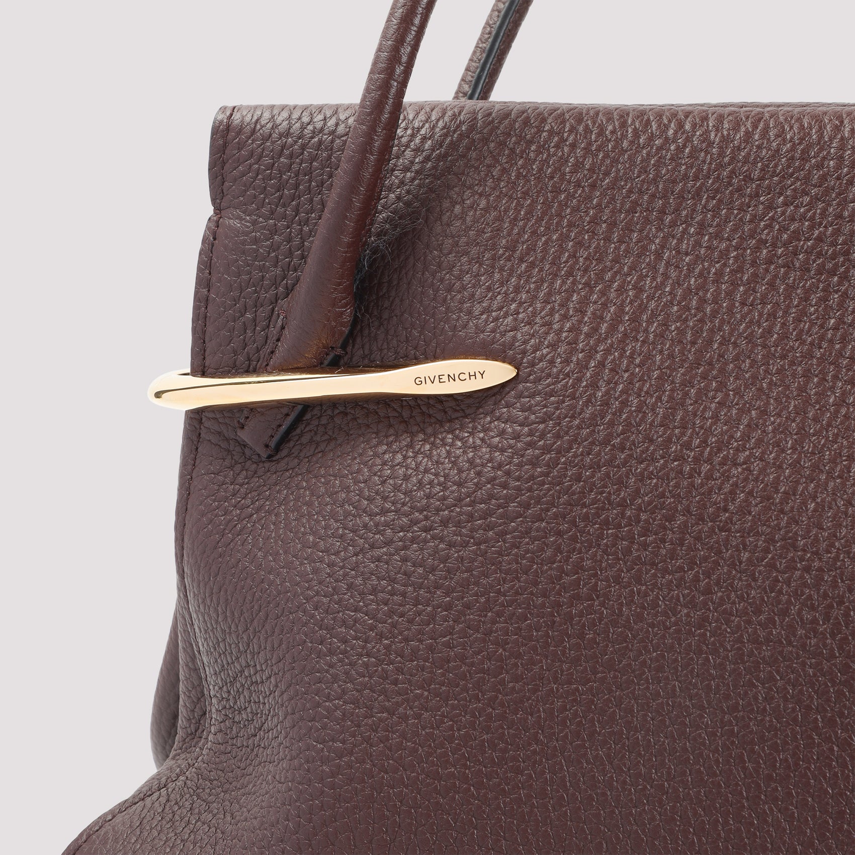 Pebbled Calf Leather Shoulder Bag