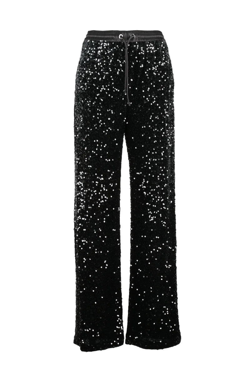 Sequin Trousers Total - Black