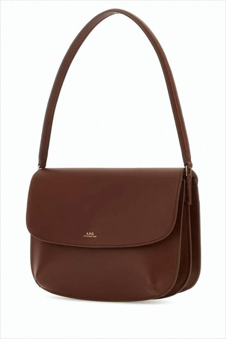Structured Cow Leather Shoulder Bag