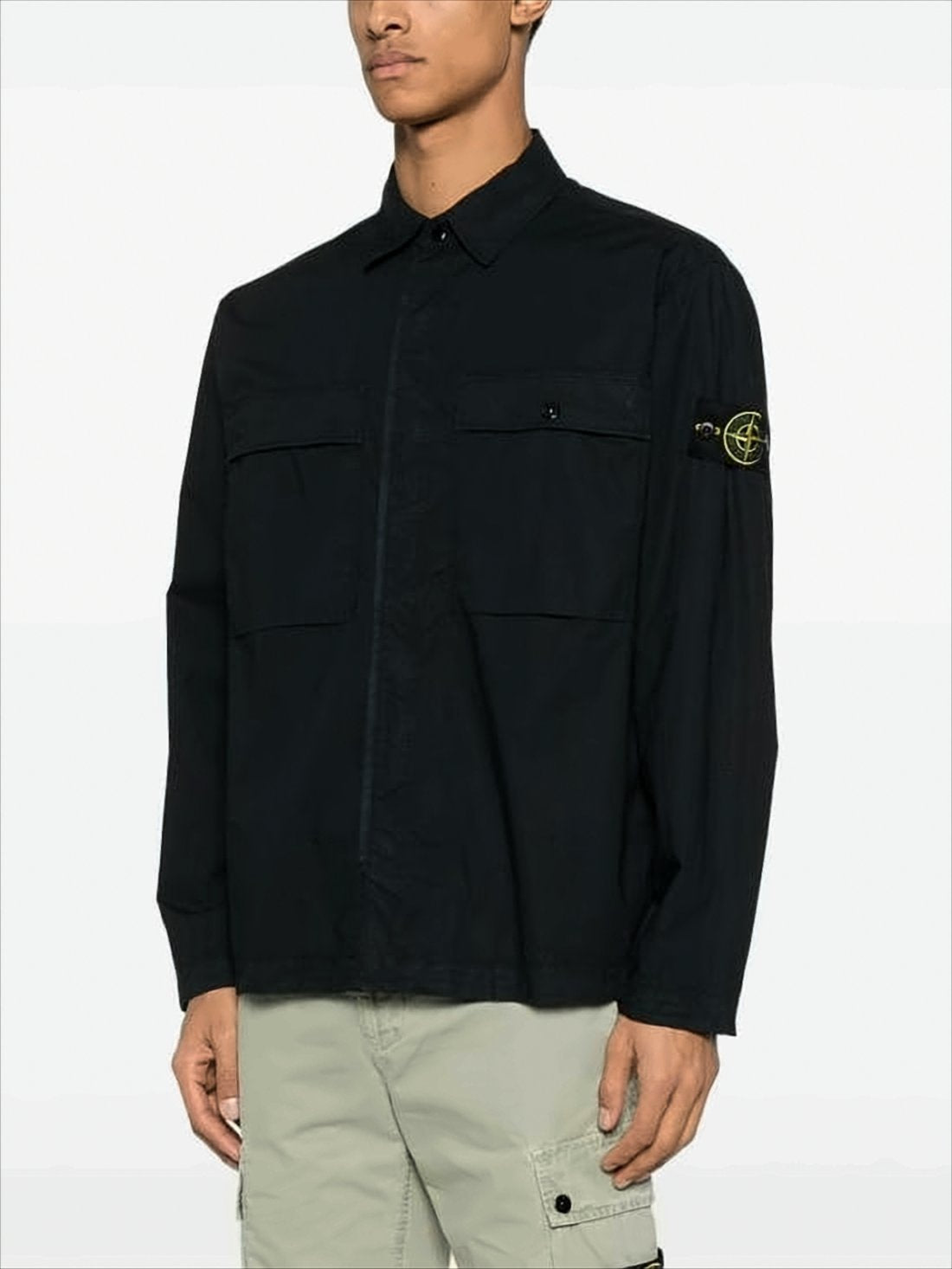 Long-Sleeve Shirt with Concealed Placket