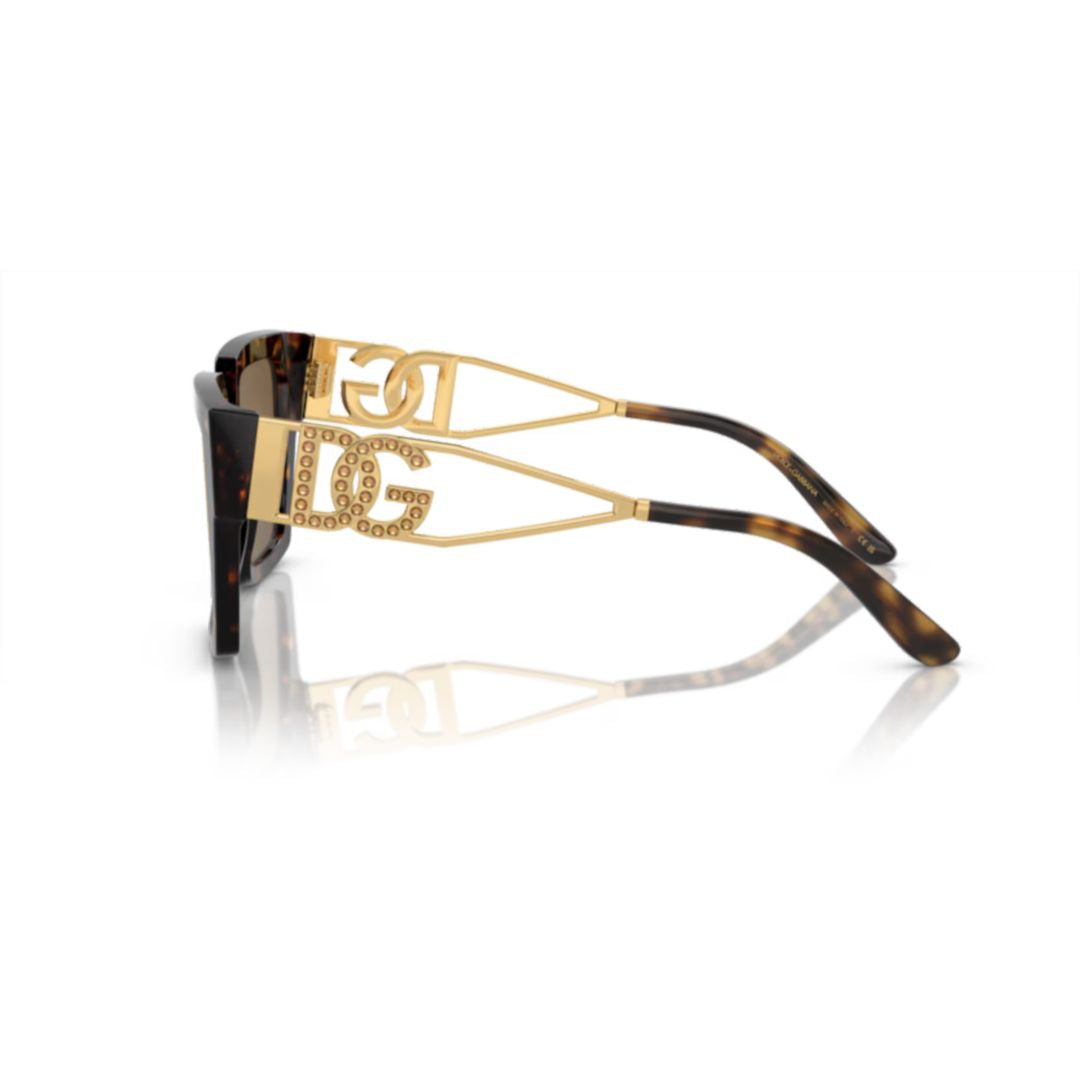 0dg4446b Square Frame Tortoiseshell Sunglasses