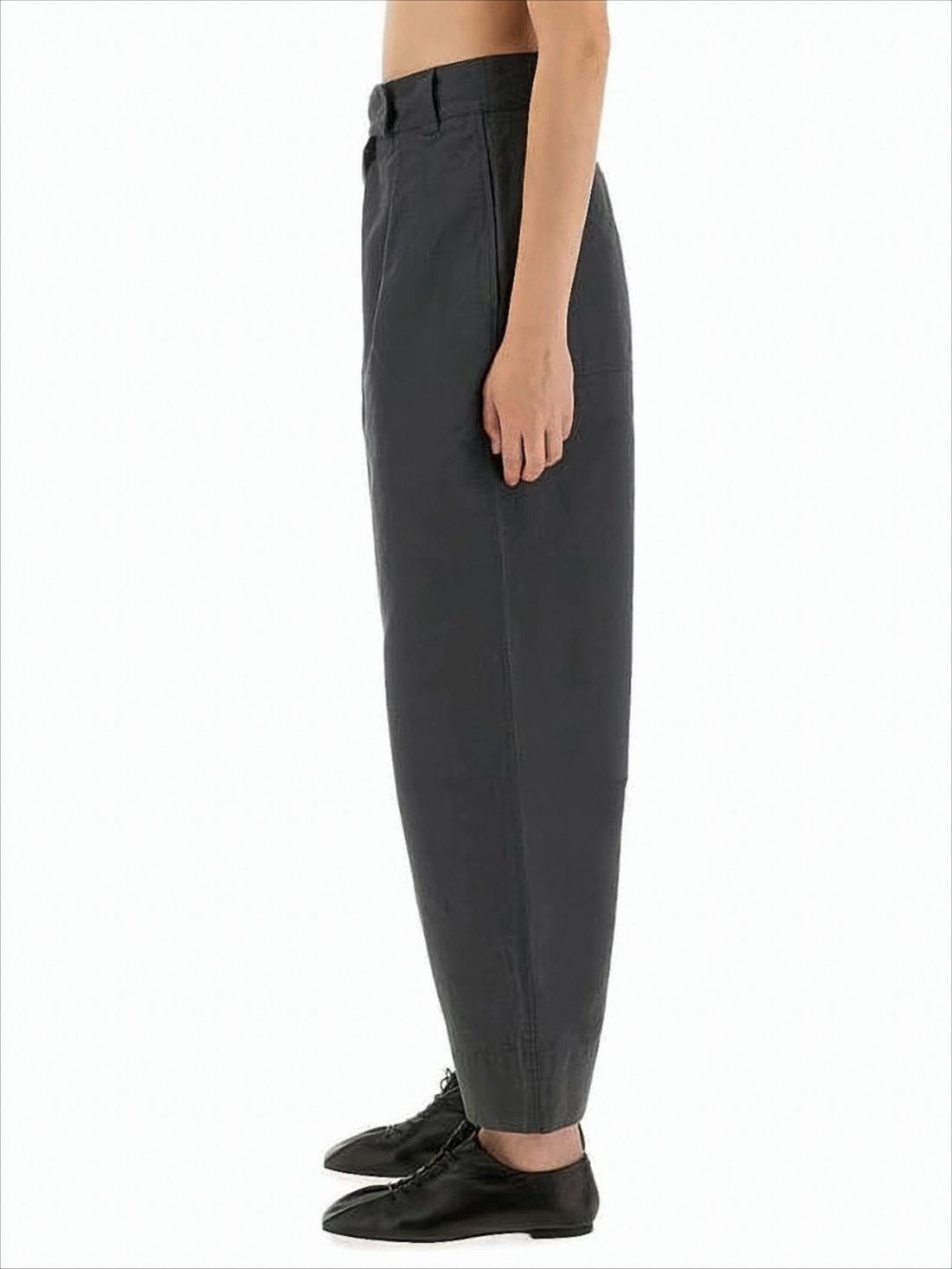 Cropped Wide-Leg Pants with High Waist