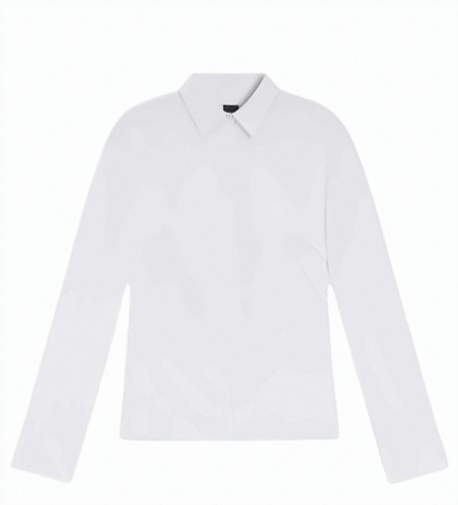 White Burbel Cotton Long Sleeve Shirt