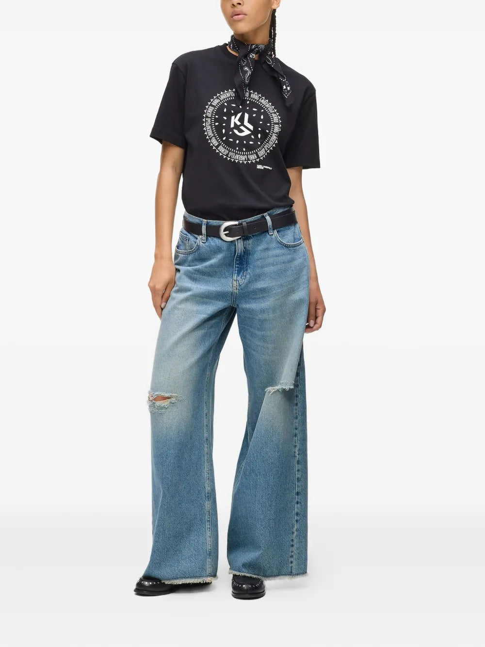 Straight-Cut Denim Jeans With Five-Pocket Styling