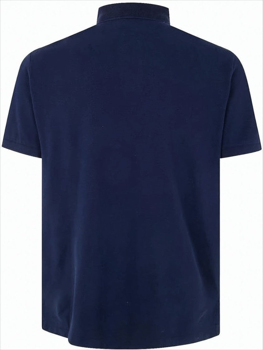 Classic Deep Navy Polo Shirt With Embroidered Logo