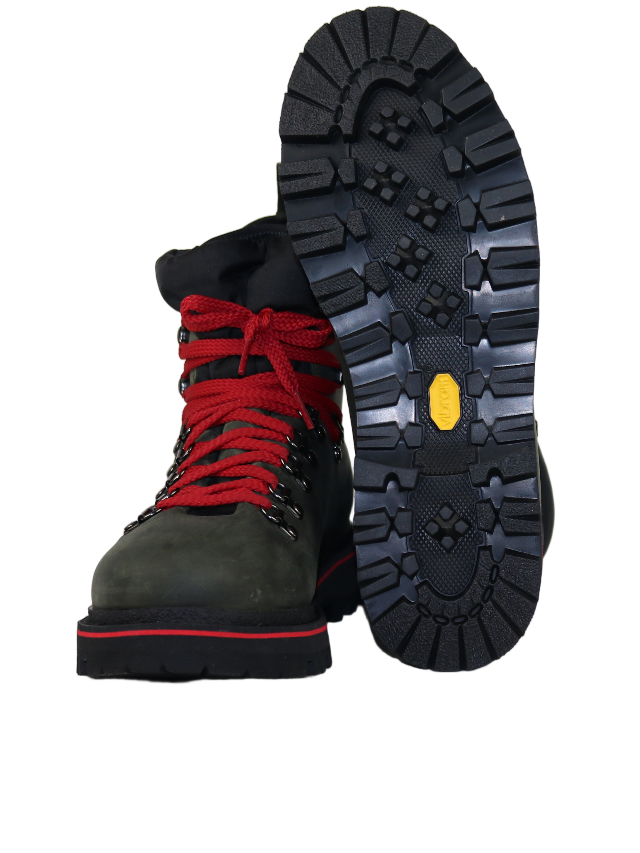 Dark Olive Green Groste Leather Ski Snow Boots