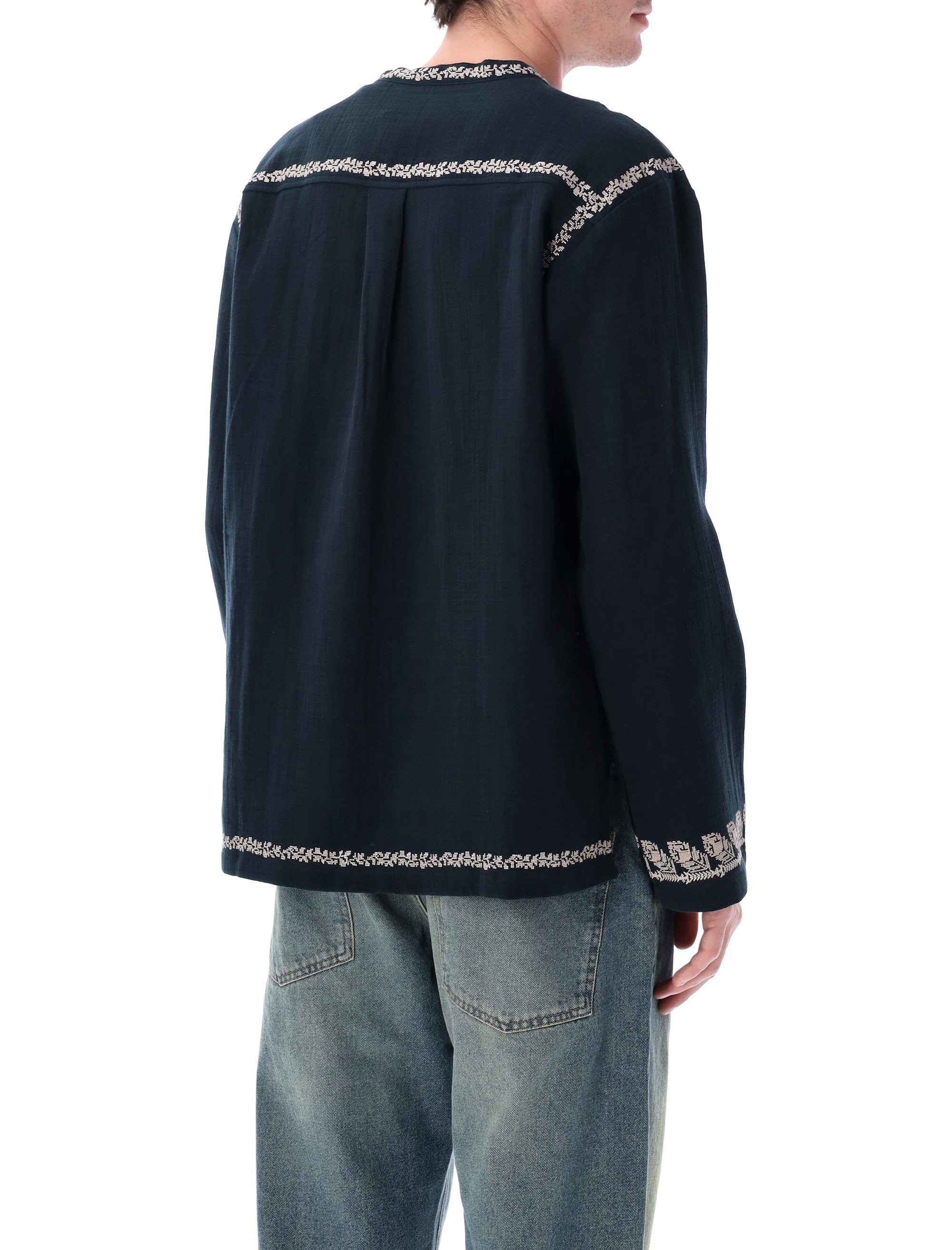 Marant Cizalie Embroidered Cotton Shirt