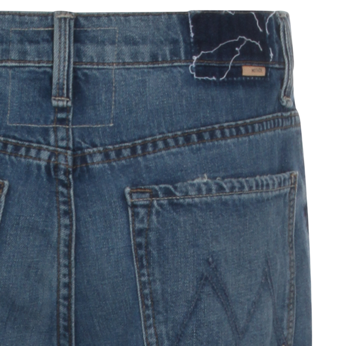 Mid-Rise Straight-Leg Denim Jeans with Subtle Fading