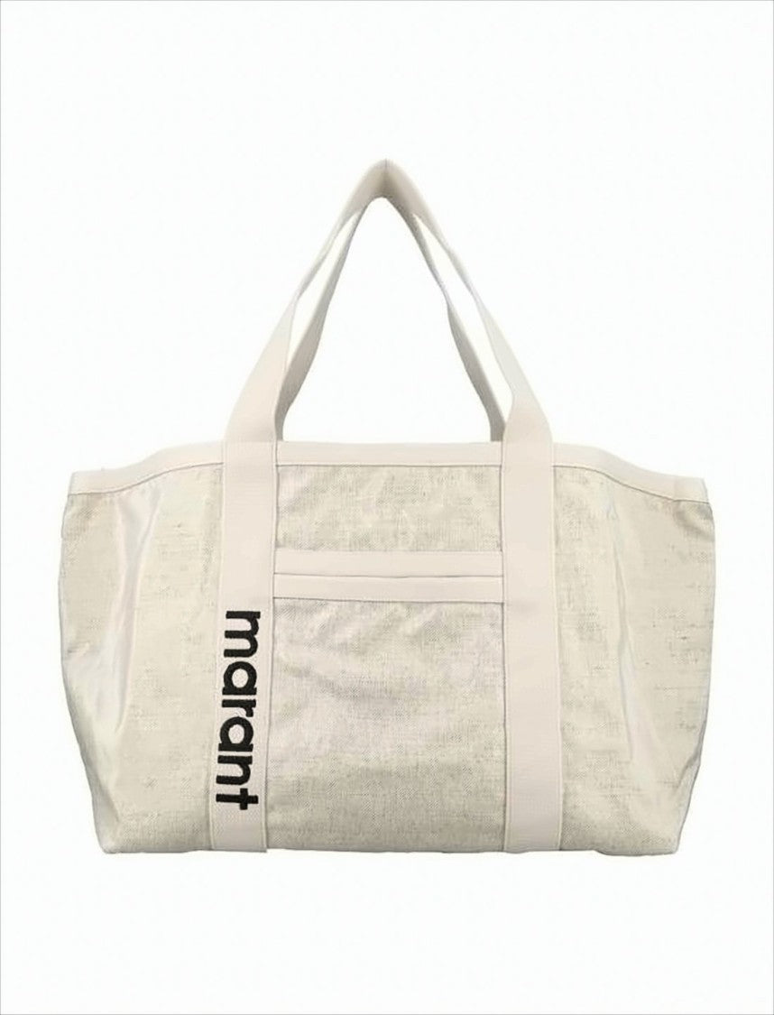 Textured Linen-Cotton Shoulder Bag with Relaxed Silhouette